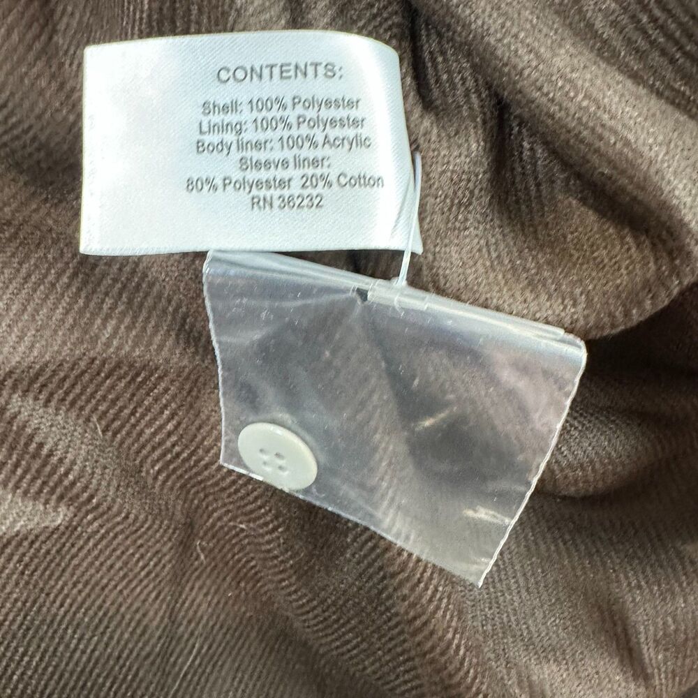 Gallery New York Raincoat Jacket Women’s XLP Petite Taupe Pleated Collar NWT - Picture 9 of 12